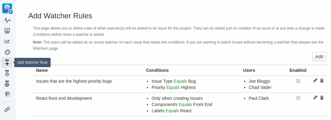 Watch It Add Watcher Rules