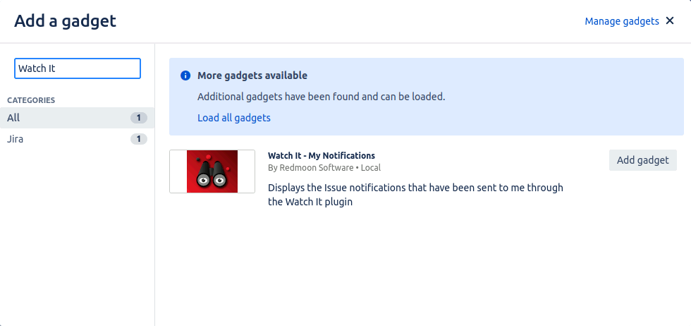 Watch IT - Wi Dashboard Gadget