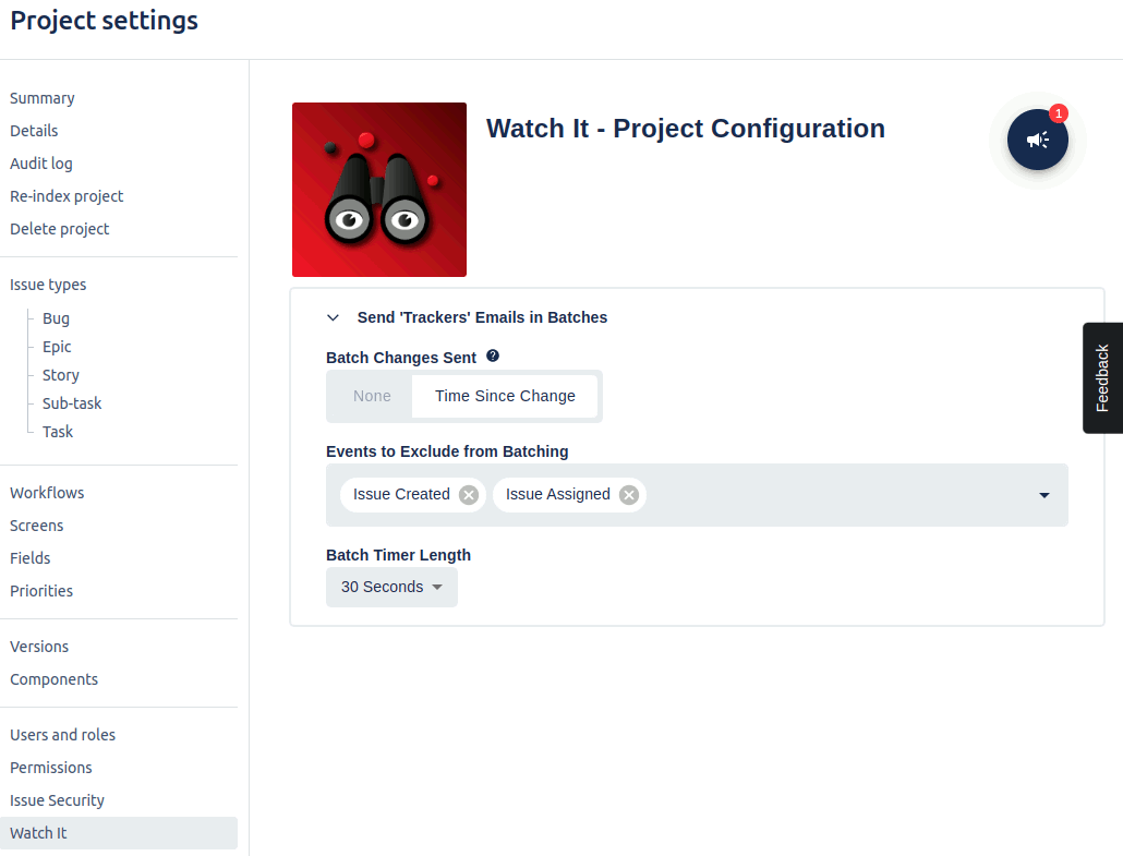 Watch IT - Wi Project Configuration