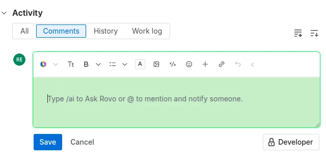 Comment Security Default — colored comment fields
