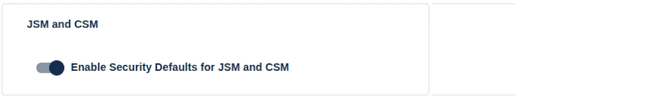 Comment Security Default — JSM/CSM Configuration